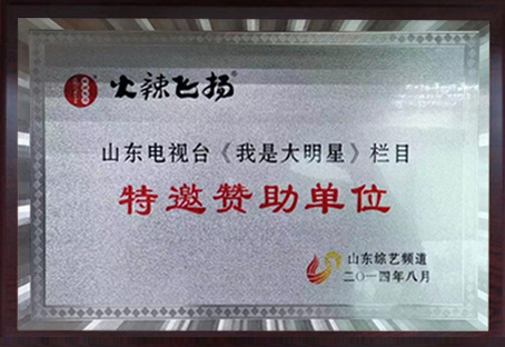山东电视台《我是大明星》栏目 特邀赞助单位